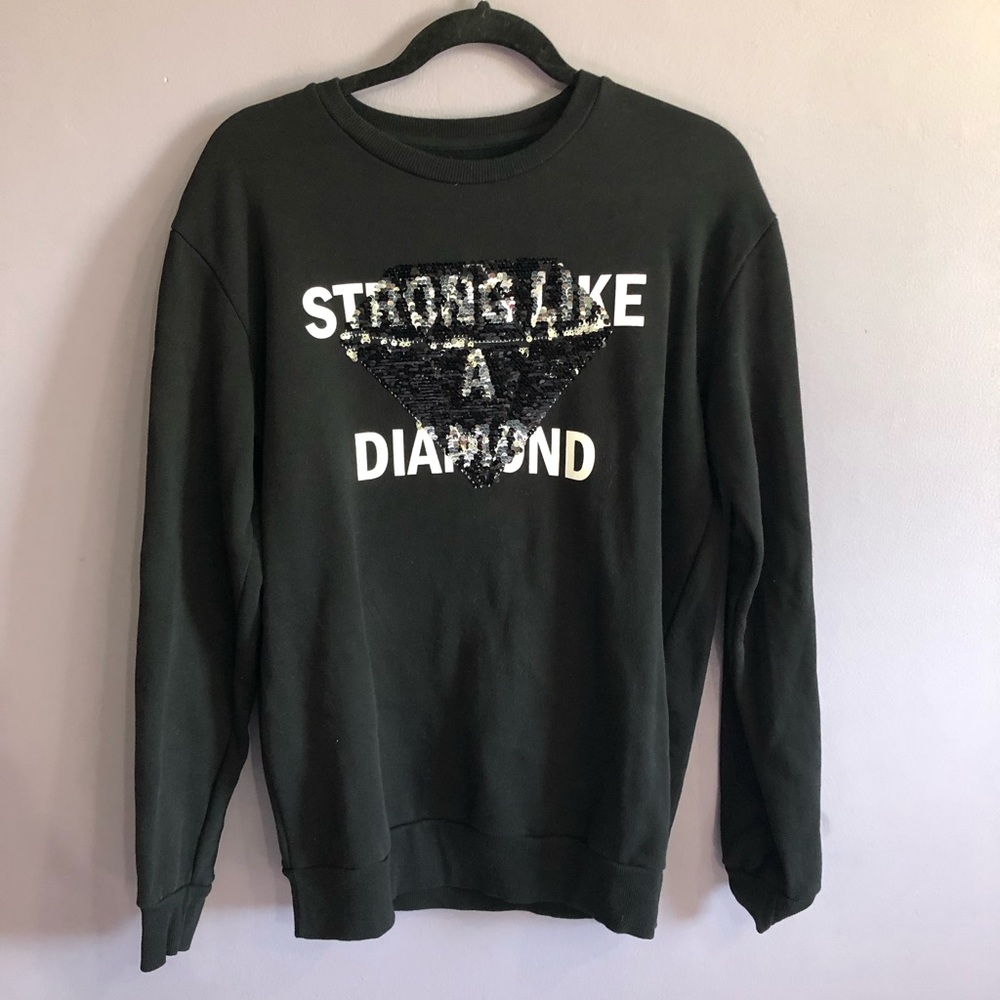 Zara sequin pull over sweater